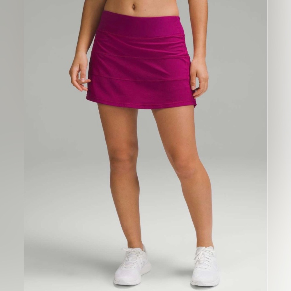 Lululemon pace rival mid rise skirt magenta purple athletic tennis women's 10